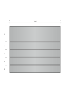 ajtótábla 1+4 sor alusignFIX